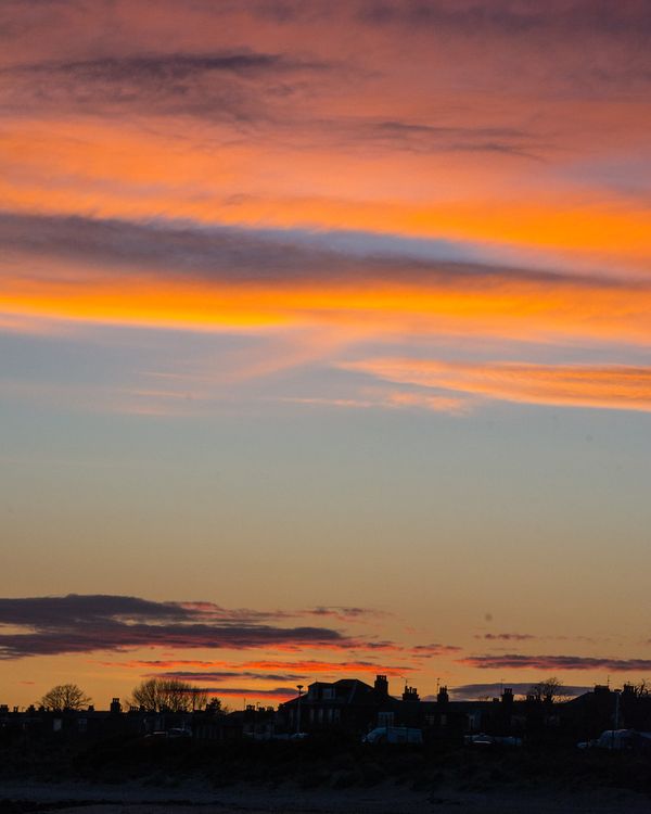 Rooftops at sunset